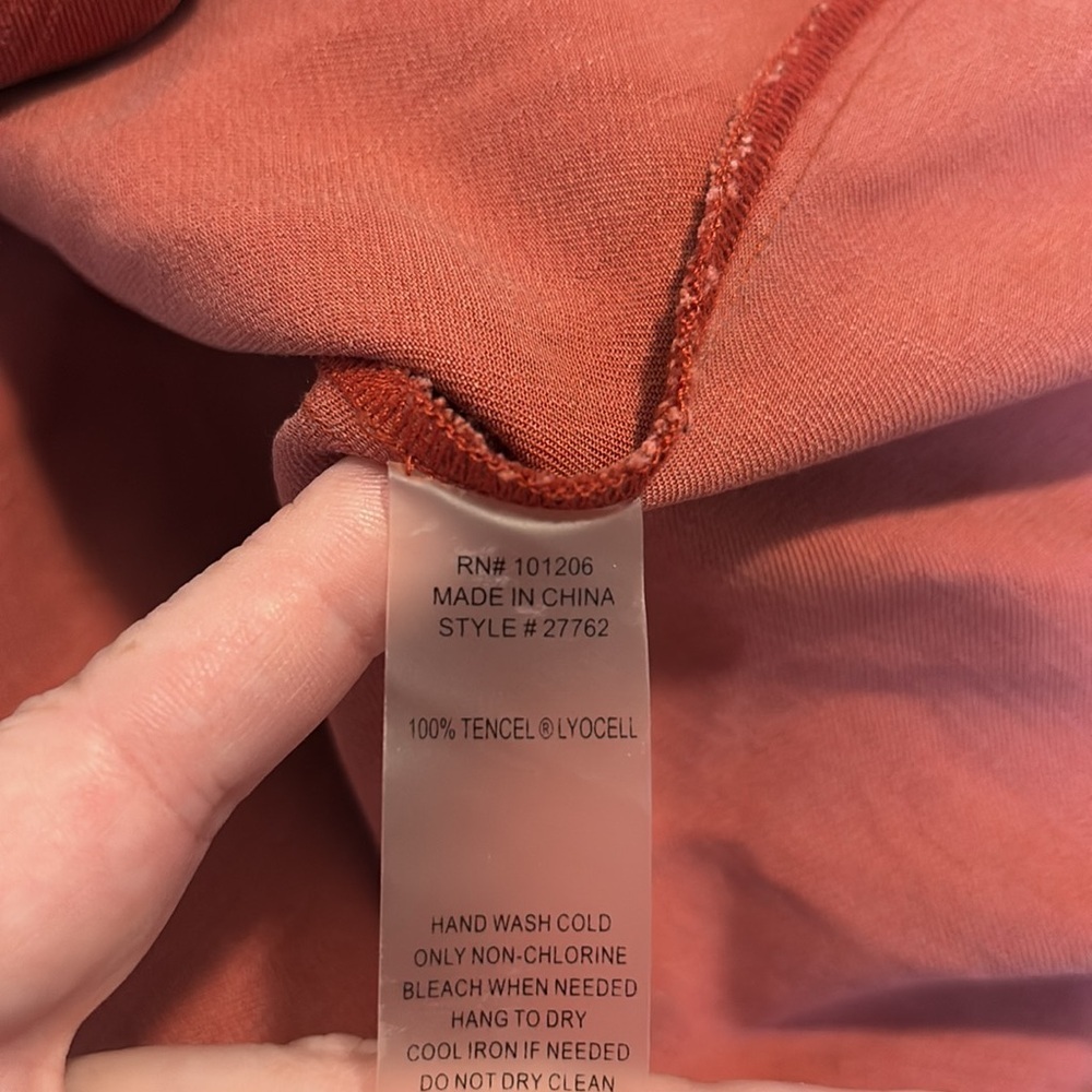 Soft Surroundings Medium Rust Asymmetrical Shirt/… - image 5